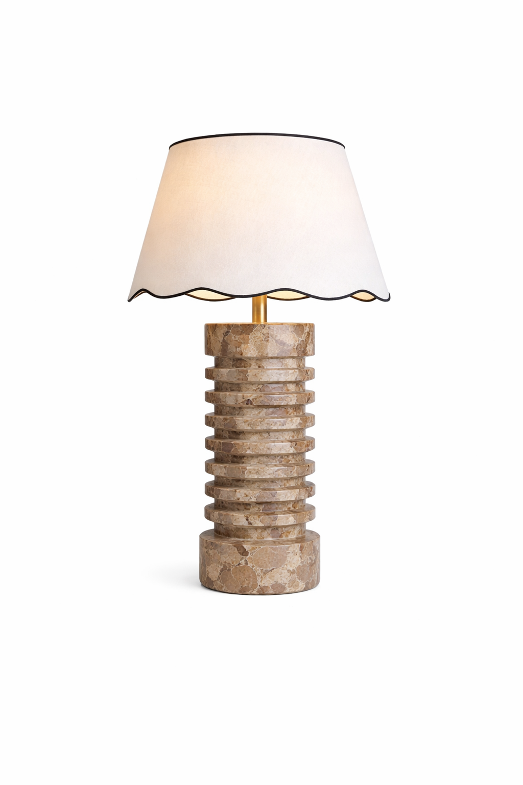 The Ribbed Marble - Table Lamp