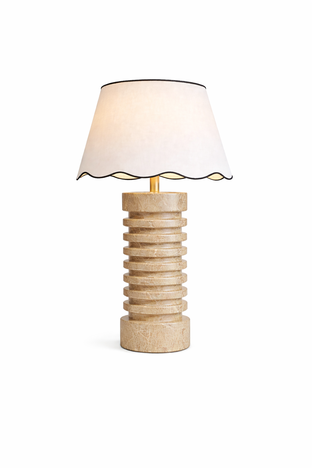 The Ribbed Marble - Table Lamp