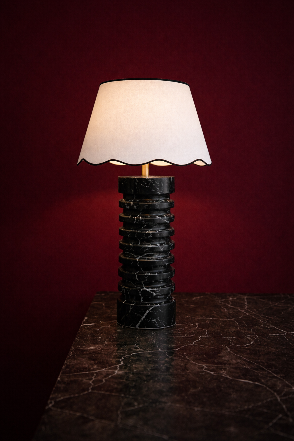 The Ribbed Marble - Table Lamp